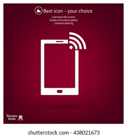 vector wifi symbol on smartphone