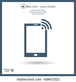 vector wifi symbol on smartphone