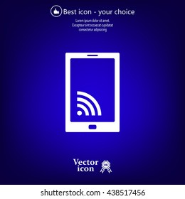 vector wifi symbol on smartphone