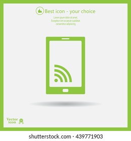 vector wifi symbol on smartphone