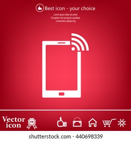 vector wifi symbol on smartphone
