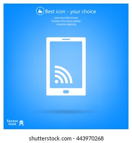 vector wifi symbol on smartphone
