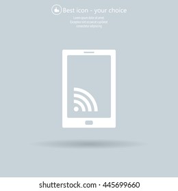 vector wifi symbol on smartphone