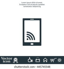 vector wifi symbol on smartphone