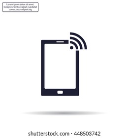vector wifi symbol on smartphone
