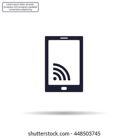 vector wifi symbol on smartphone