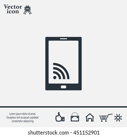 vector wifi symbol on smartphone