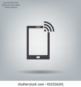vector wifi symbol on smartphone