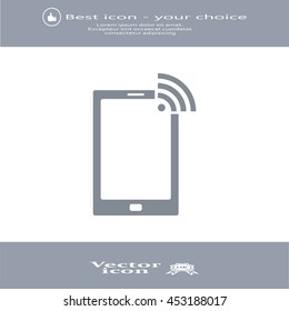 vector wifi symbol on smartphone