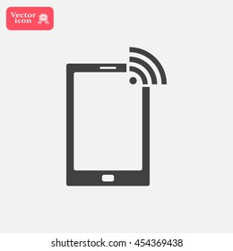 vector wifi symbol on smartphone