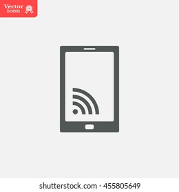 vector wifi symbol on smartphone