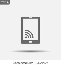 vector wifi symbol on smartphone