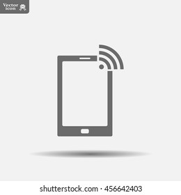 vector wifi symbol on smartphone