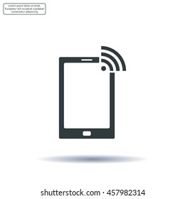 vector wifi symbol on smartphone
