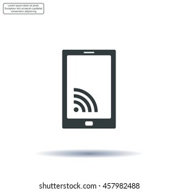 vector wifi symbol on smartphone