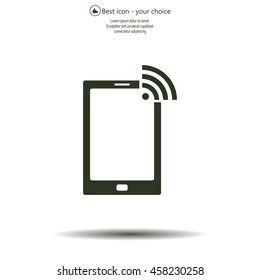 vector wifi symbol on smartphone