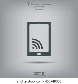 vector wifi symbol on smartphone