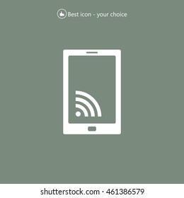vector wifi symbol on smartphone