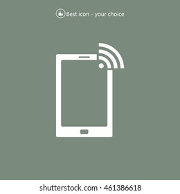 vector wifi symbol on smartphone