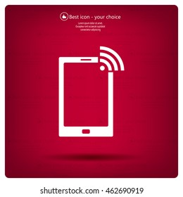 vector wifi symbol on smartphone