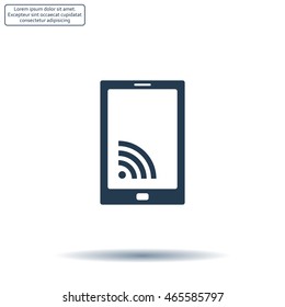 vector wifi symbol on smartphone
