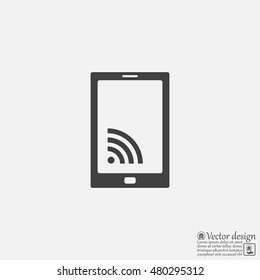 vector wifi symbol on smartphone
