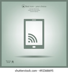 vector wifi symbol on smartphone