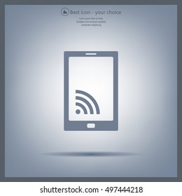 vector wifi symbol on smartphone