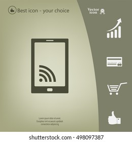 vector wifi symbol on smartphone
