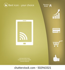 vector wifi symbol on smartphone