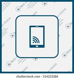 vector wifi symbol on smartphone
