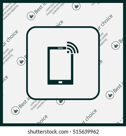 vector wifi symbol on smartphone