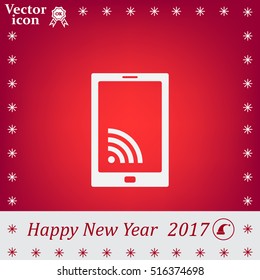 vector wifi symbol on smartphone