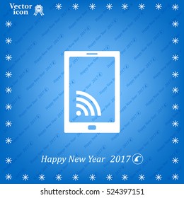 vector wifi symbol on smartphone