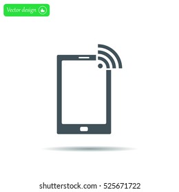 vector wifi symbol on smartphone