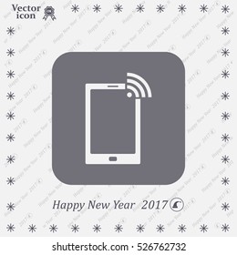 vector wifi symbol on smartphone