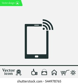 vector wifi symbol on smartphone