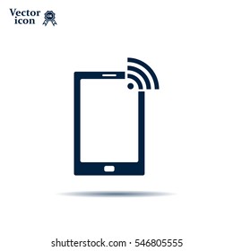 vector wifi symbol on smartphone