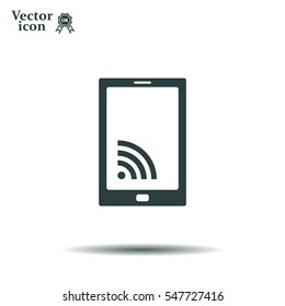 vector wifi symbol on smartphone
