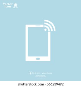 vector wifi symbol on smartphone