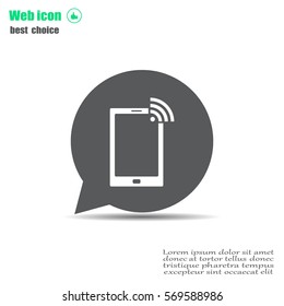 vector wifi symbol on smartphone