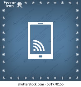 vector wifi symbol on smartphone