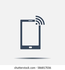 vector wifi symbol on smartphone
