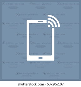 vector wifi symbol on smartphone