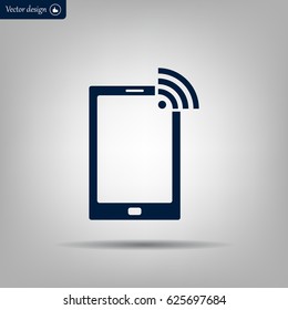 vector wifi symbol on smartphone