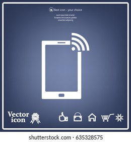vector wifi symbol on smartphone