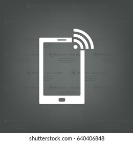 vector wifi symbol on smartphone