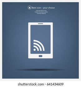 vector wifi symbol on smartphone
