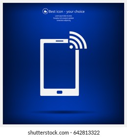 vector wifi symbol on smartphone