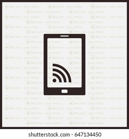 vector wifi symbol on smartphone